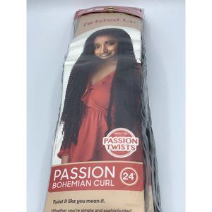 Bohemian Curl Synthetic Fiber, 24 inch Hair Extensions, 3 pack NEW, Color #4